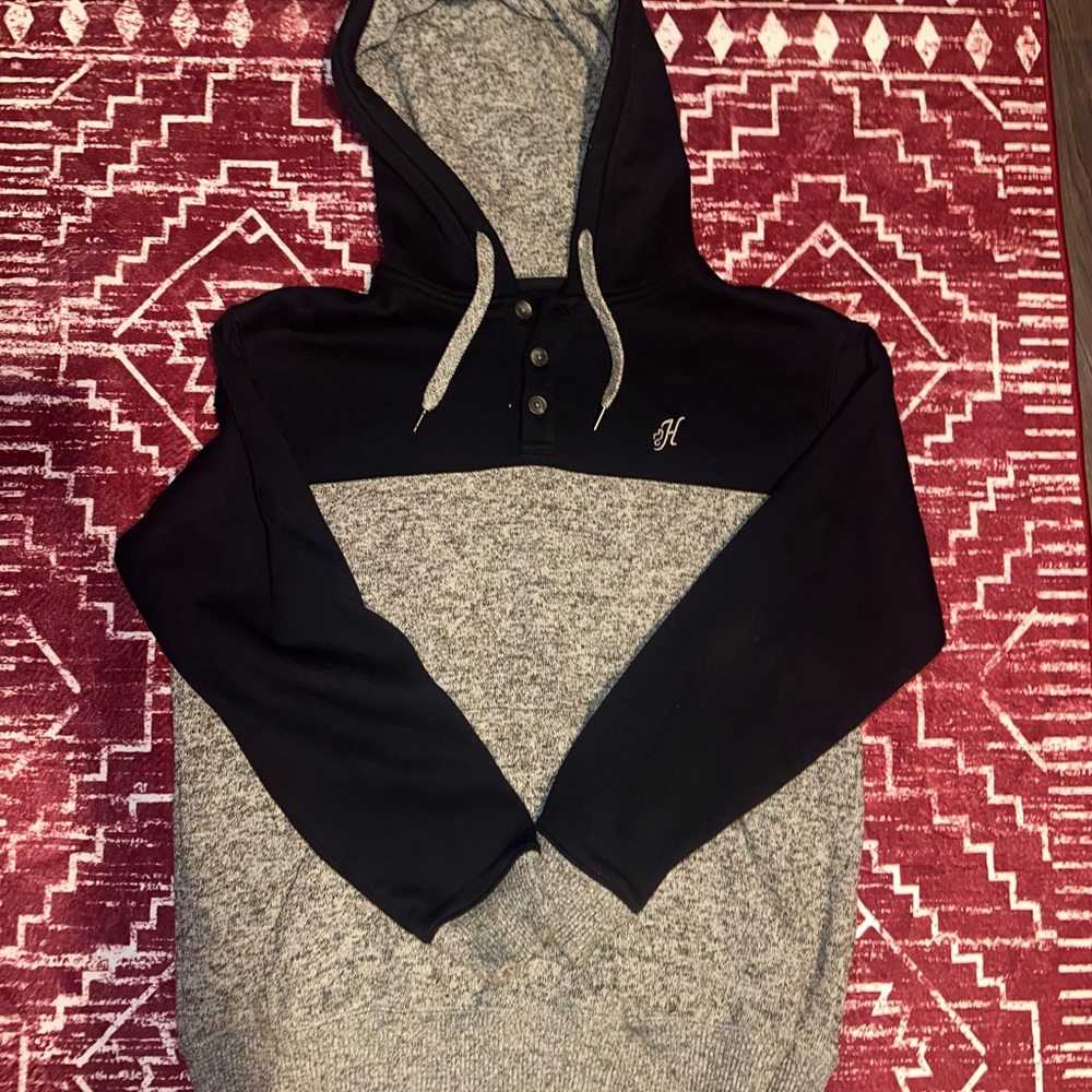 Men’s Hooey Navy Blue and Gray Hooded Sweatshirt